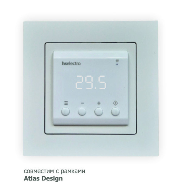 Терморегулятор для теплых полов ТС-2 White под рамку Schneider Atlas Design
